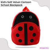 Kindergarten Cute Cartoon Kids School Bag for Boys and Girls (Fabric Bee Red)